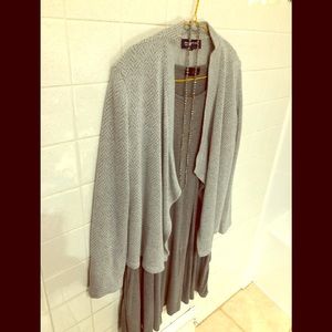 Deep Gray dress flowy and stretchy American Rose